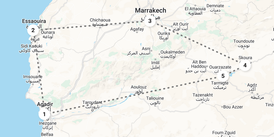 Marco destination map.