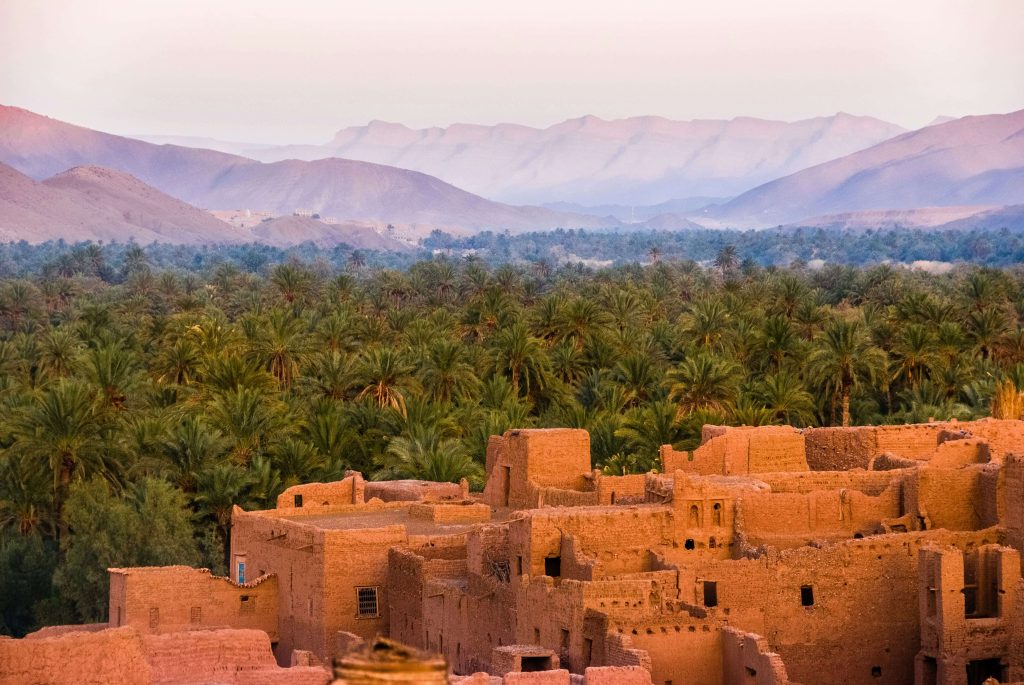 Vue de Tamnougalt, Maroc.
