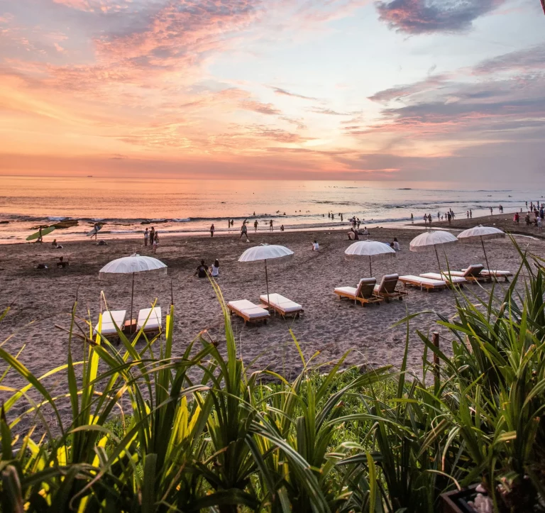 Vue de la plage à Bali