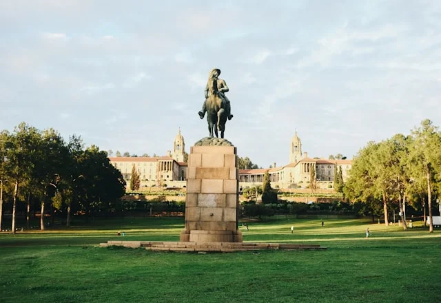 Statue de Louis Botha aux Union Buildings, Pretoria, Afrique du Sud