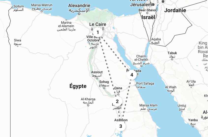 Carte de l'Égypte