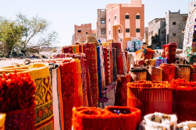 Tapis au marché de Marrakech