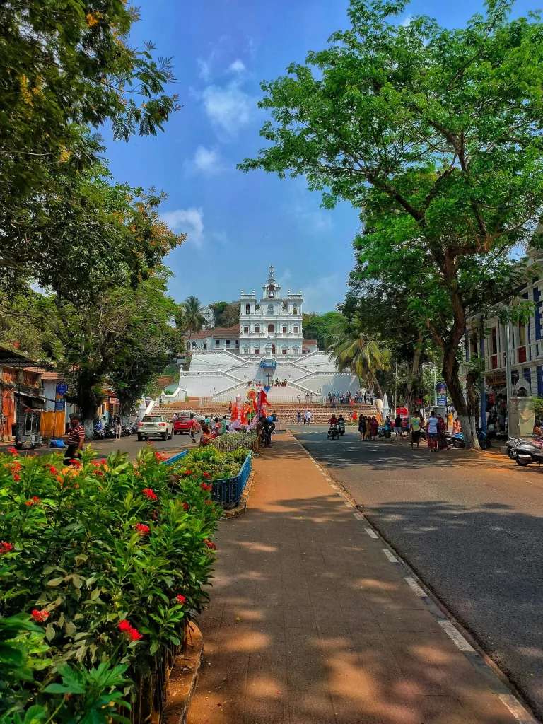 Vue d'Altinho à Panaji, Goa, Inde