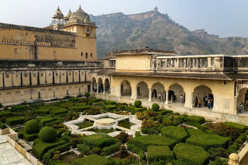 Vue du Fort d'Amber à Ganpati Nagar, Jaipur, Rajasthan, Inde