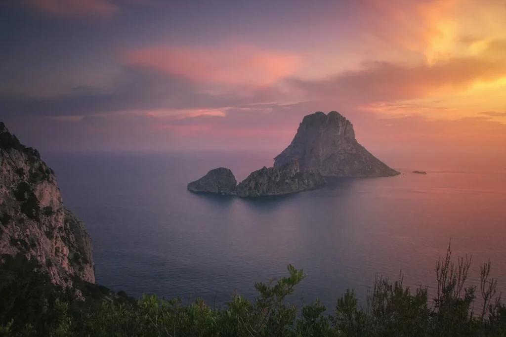 L’île d’Es Vedrà au coucher du soleil